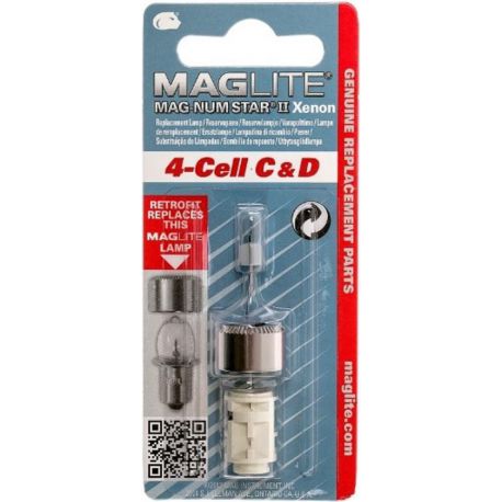 Maglite Xenon vervangingslamp 4D 1 op blister