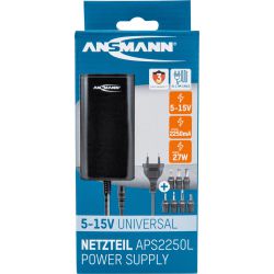 Ansmann APS2250L netvoeding van 5,0 -15,0V.